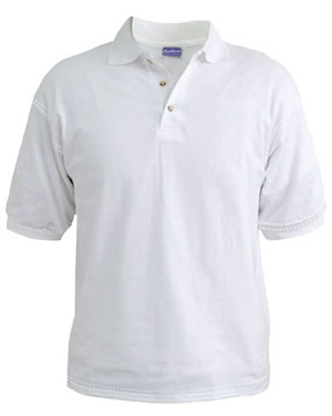 Plain White Polo T Shirt